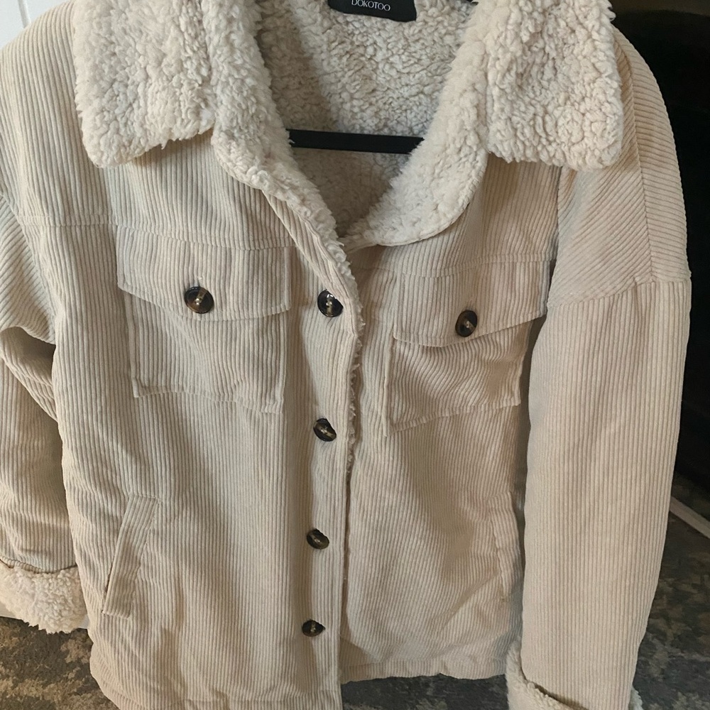 Luxxco Women's Cream Teddy Jacket